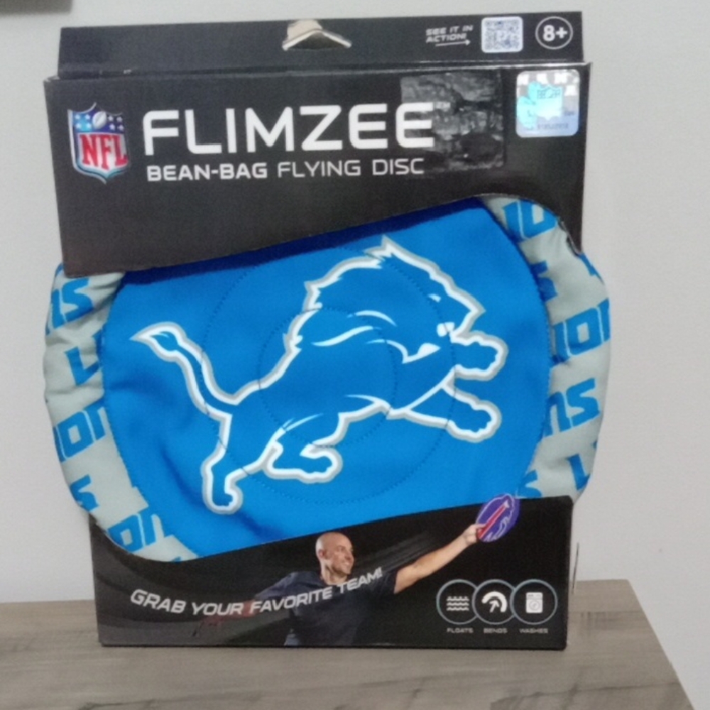 NFL Flimzee Detroit Lions Flying Disc NIP